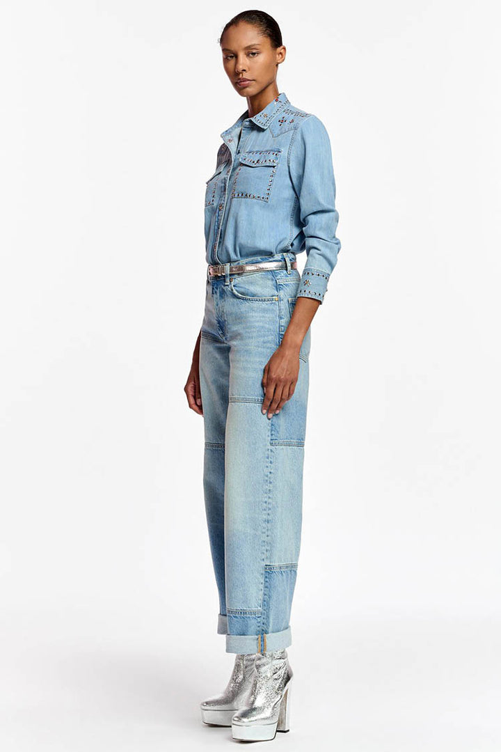 Faster Patchwork Jeans in Feeling Blue | FINAL SALE