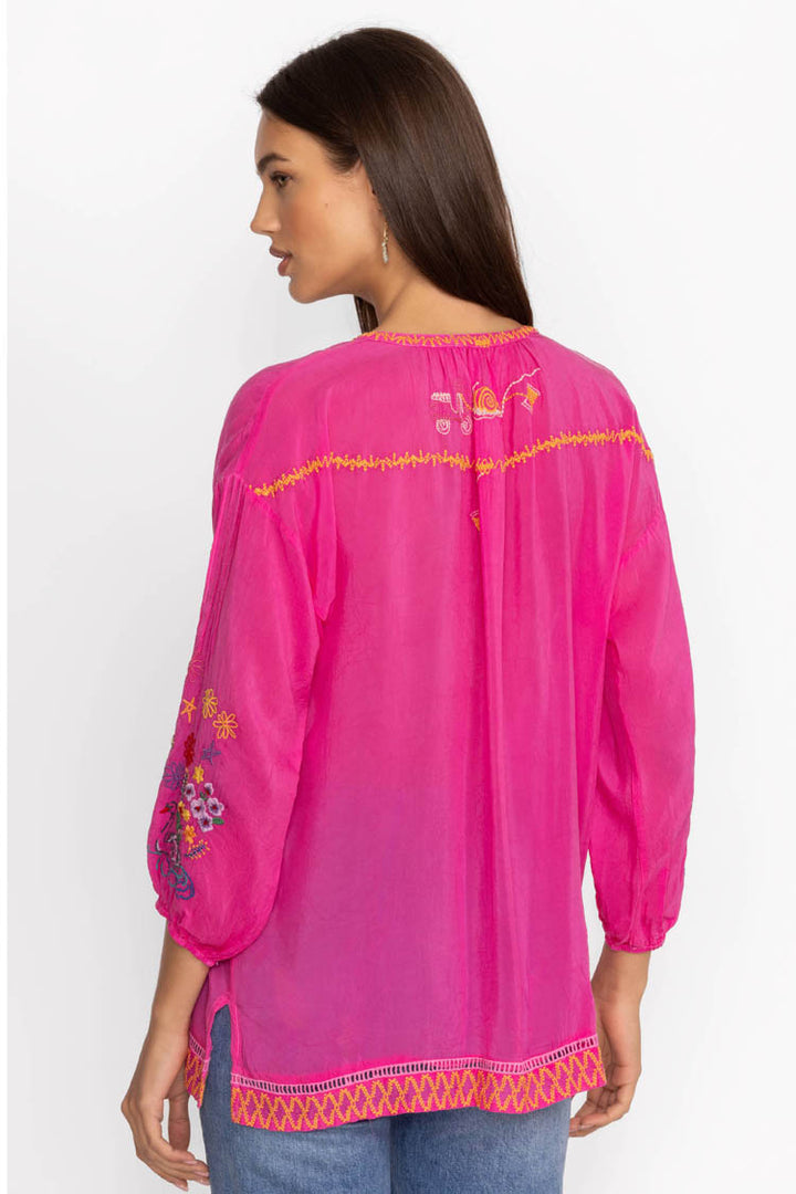 Fatima Zadonia Blouse in Fuchsia
