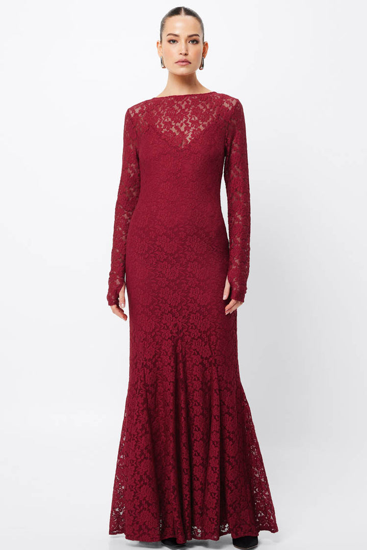 Fervour Maxi Dress in Crimson