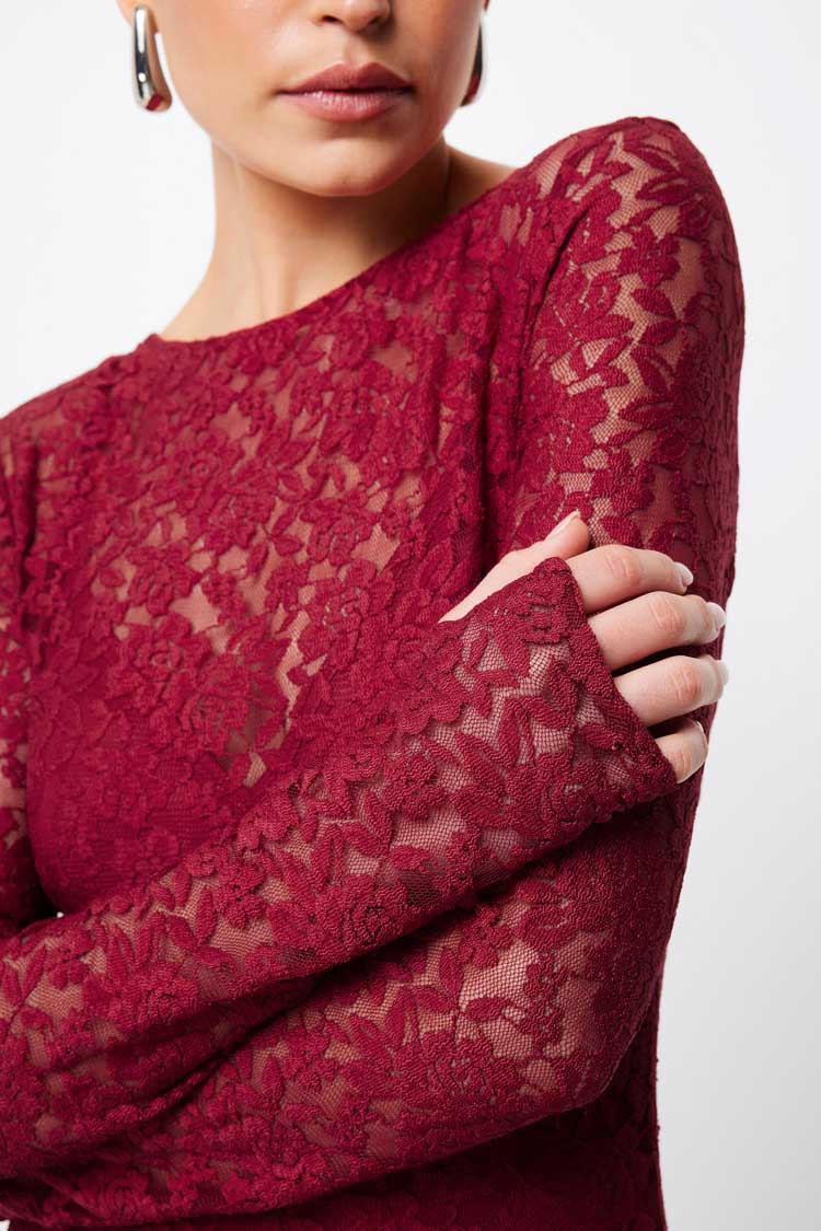 Fervour Maxi Dress in Crimson