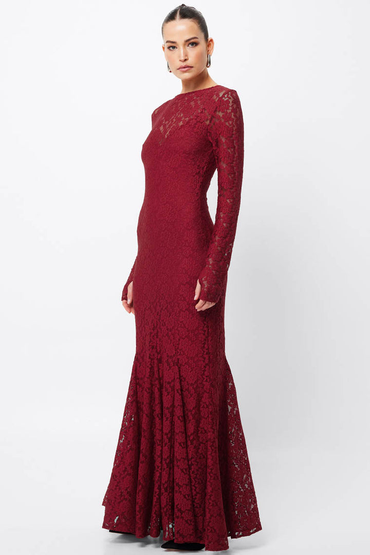 Fervour Maxi Dress in Crimson