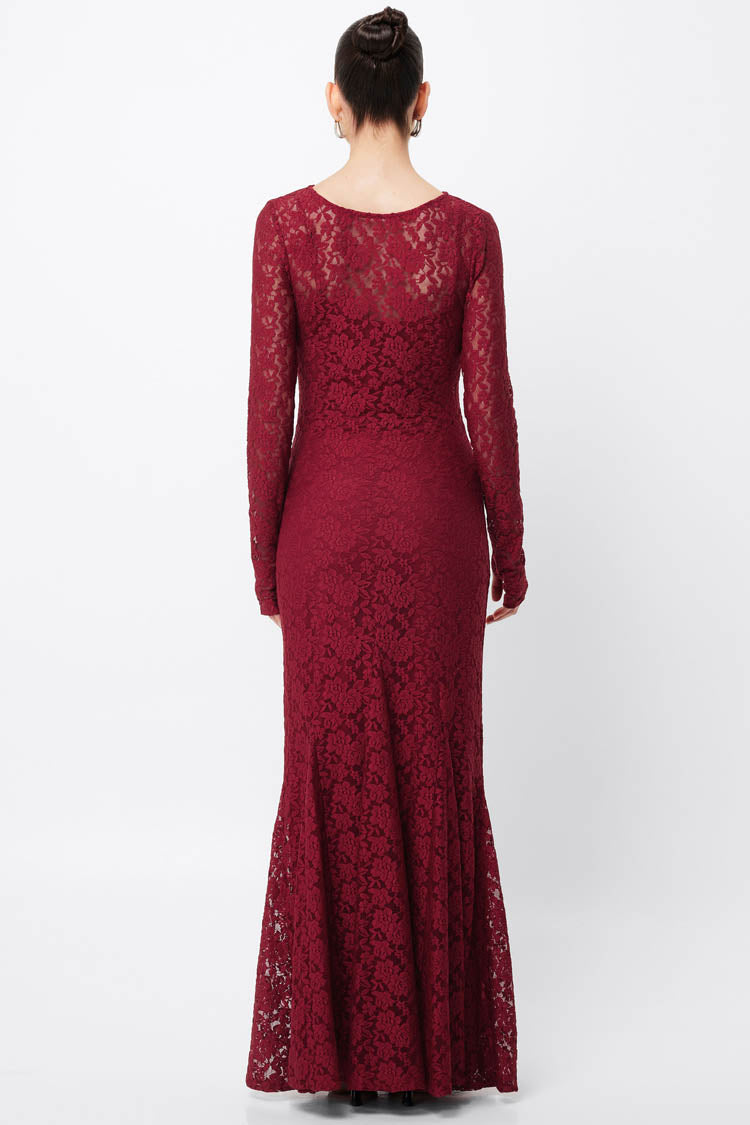 Fervour Maxi Dress in Crimson