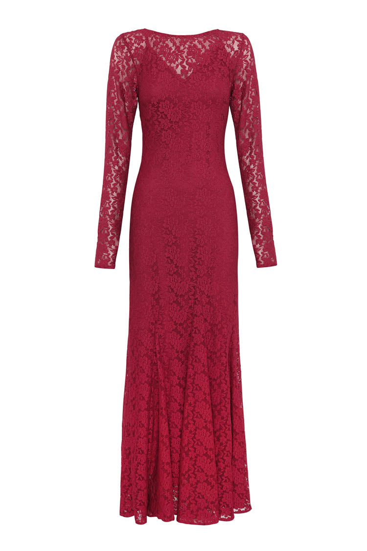 Fervour Maxi Dress in Crimson