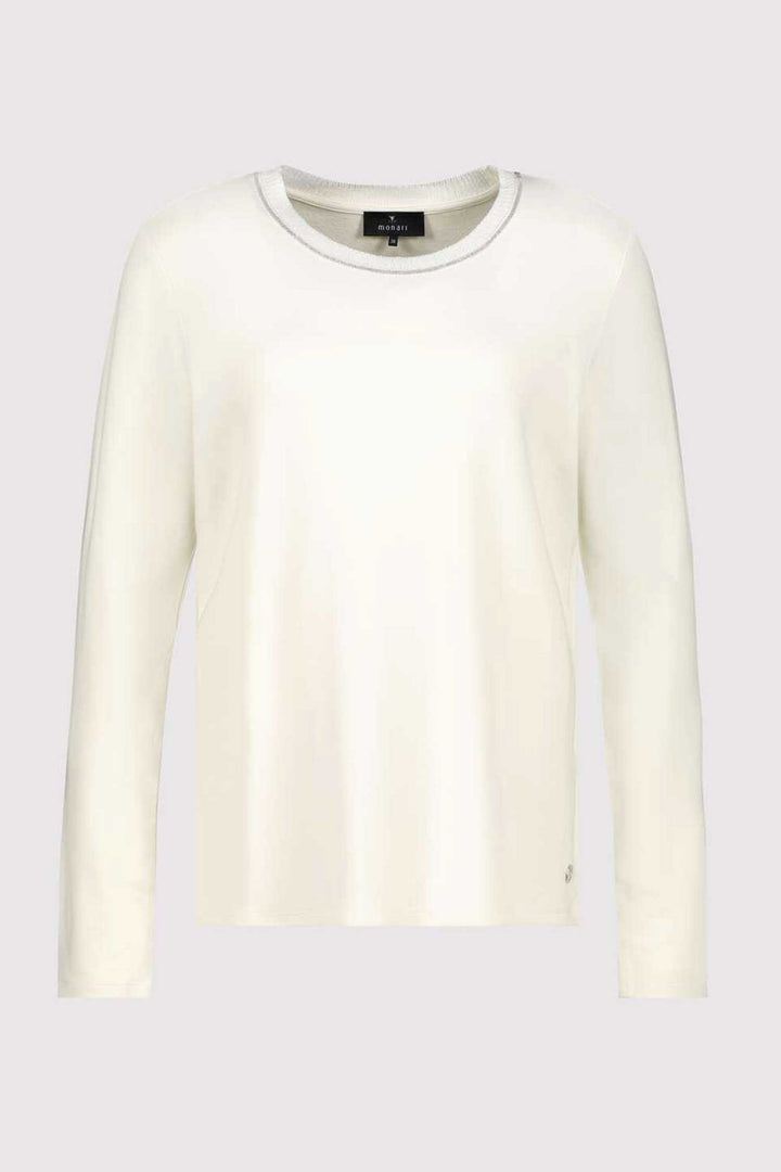Basic T-Shirt w Jewellery Chain in Almond