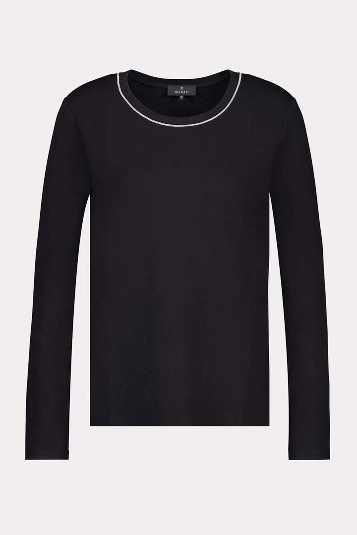 Basic T-shirt w Jewellery Chain in Black
