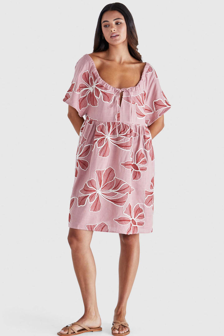 Finley Mini Dress in Pink Red