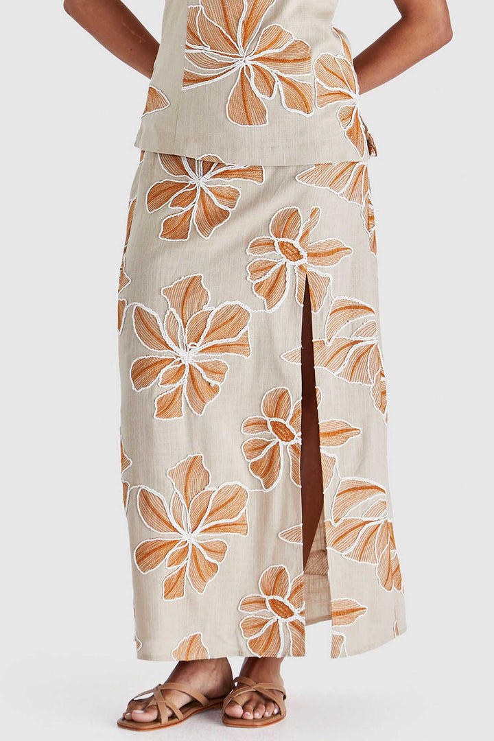 Finley Skirt in Tan Orange