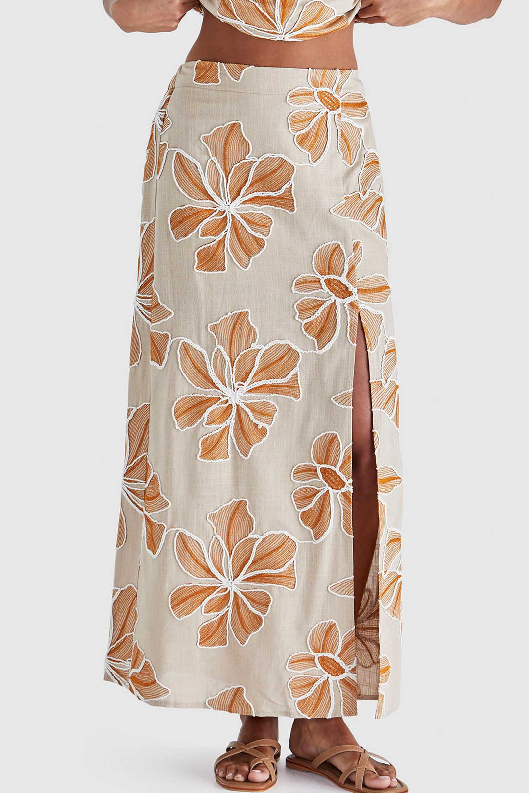 Finley Skirt in Tan Orange
