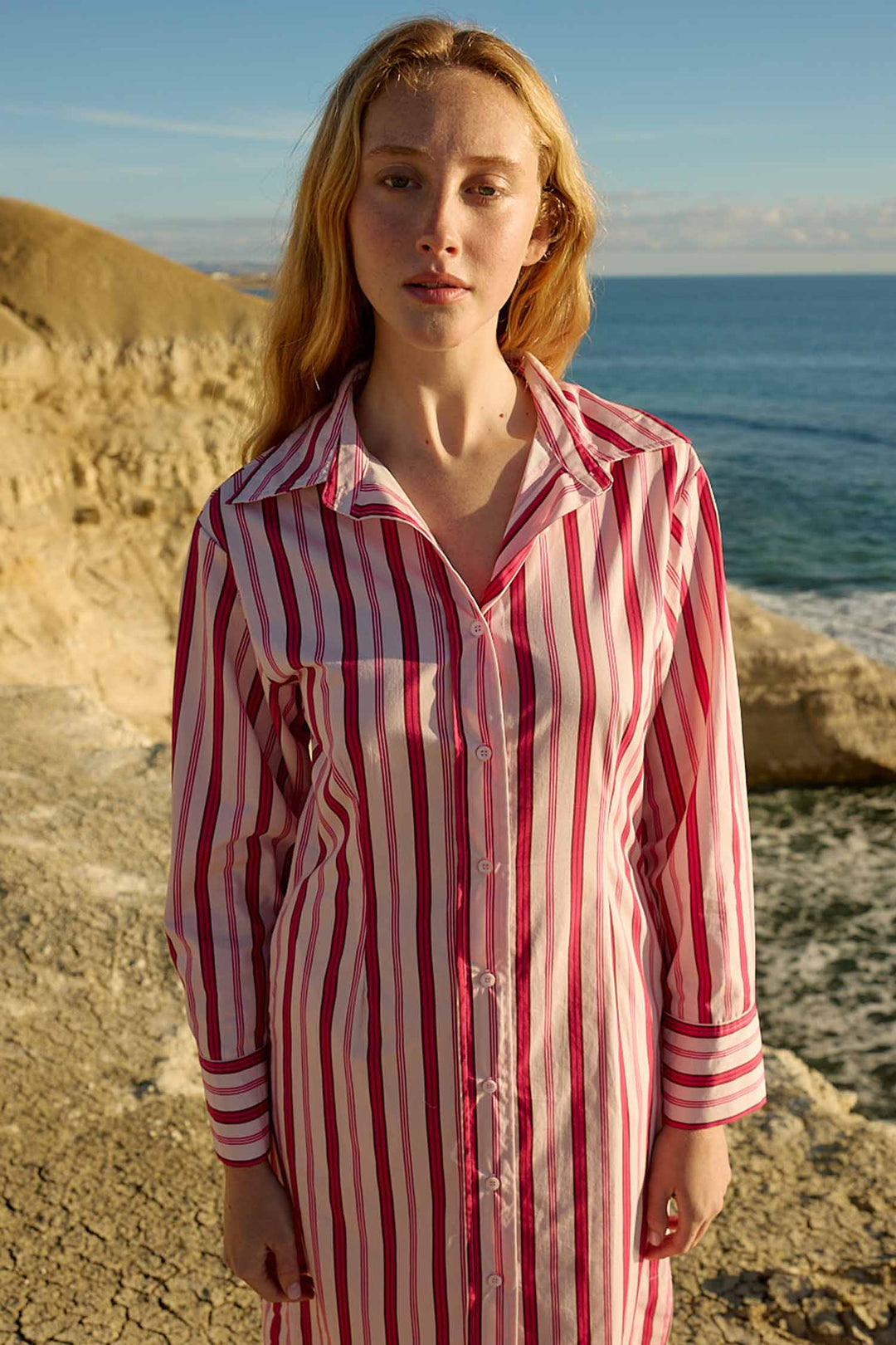 Finn Dress in Icing Stripe