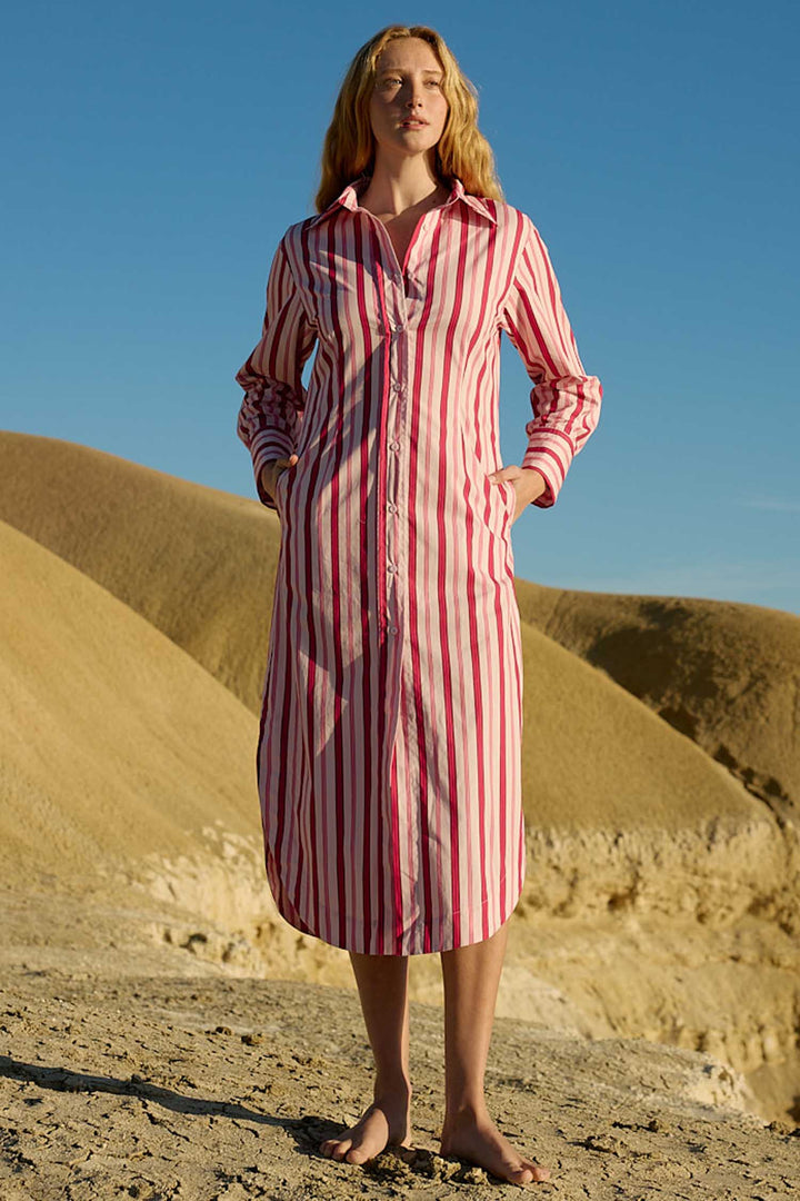 Finn Dress in Icing Stripe