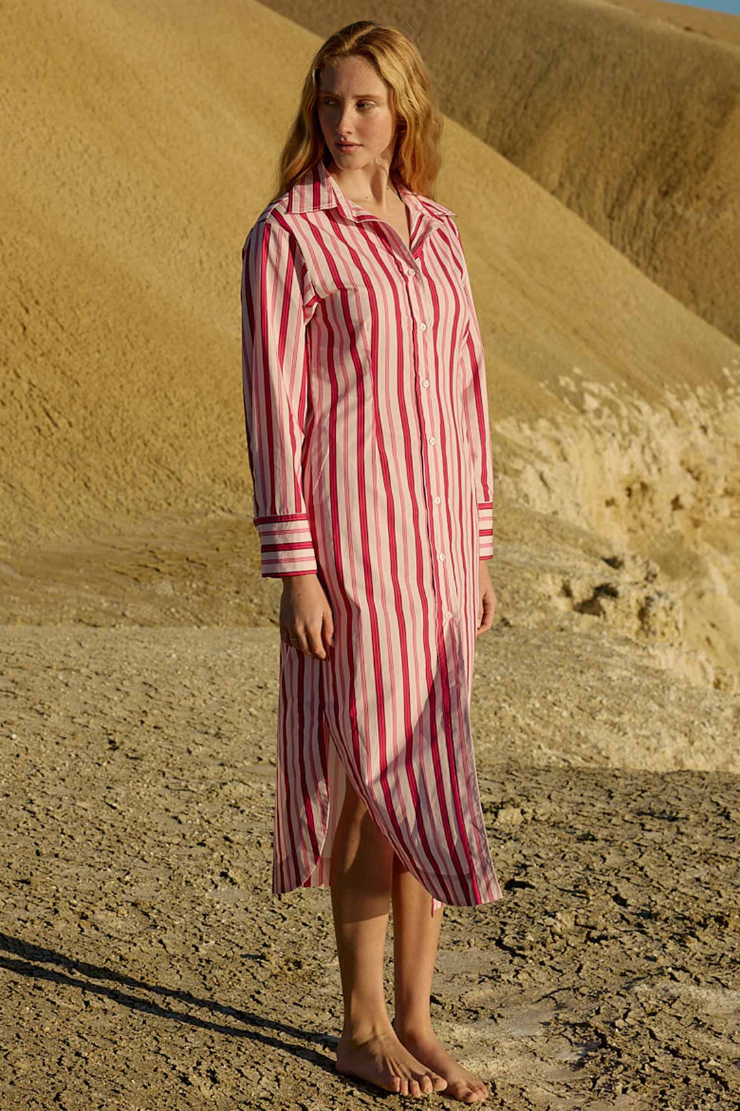 Finn Dress in Icing Stripe