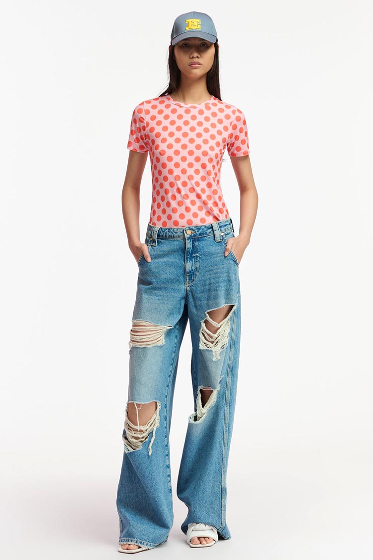 Fioco Polka-dotted SS Jersey Shirt | FINAL SALE