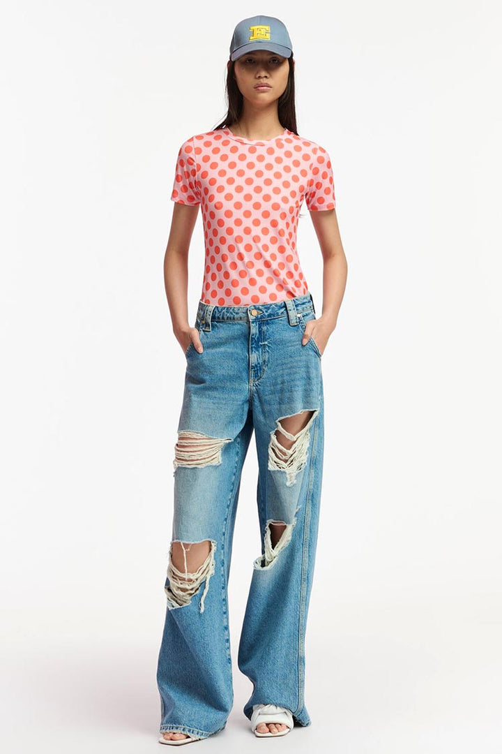 Fioco Polka-dotted SS Jersey Shirt | FINAL SALE