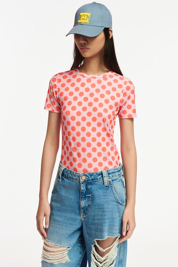 Fioco Polka-dotted SS Jersey Shirt | FINAL SALE
