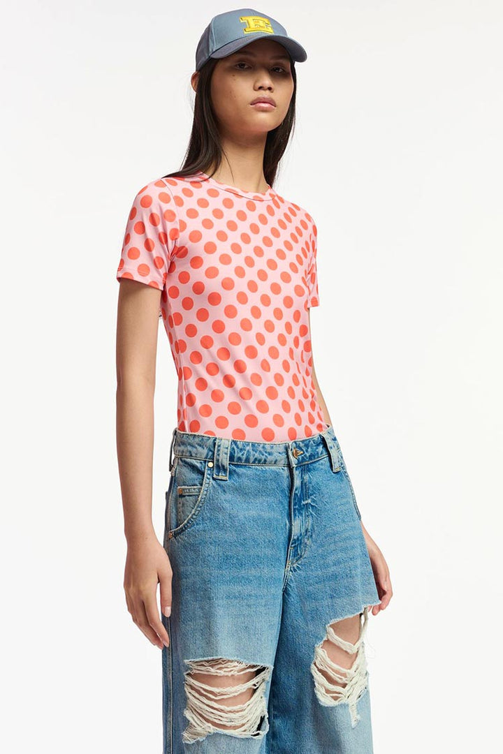 Fioco Polka-dotted SS Jersey Shirt | FINAL SALE