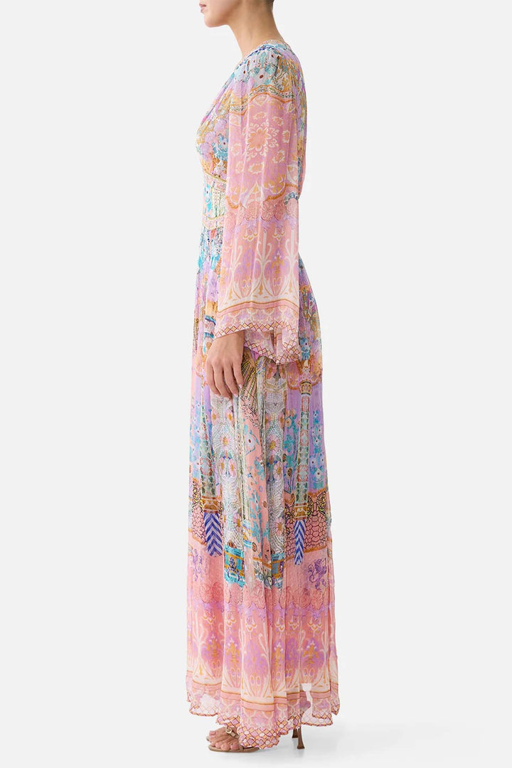 Flared Sleeve Dress in Howdy Gaudi