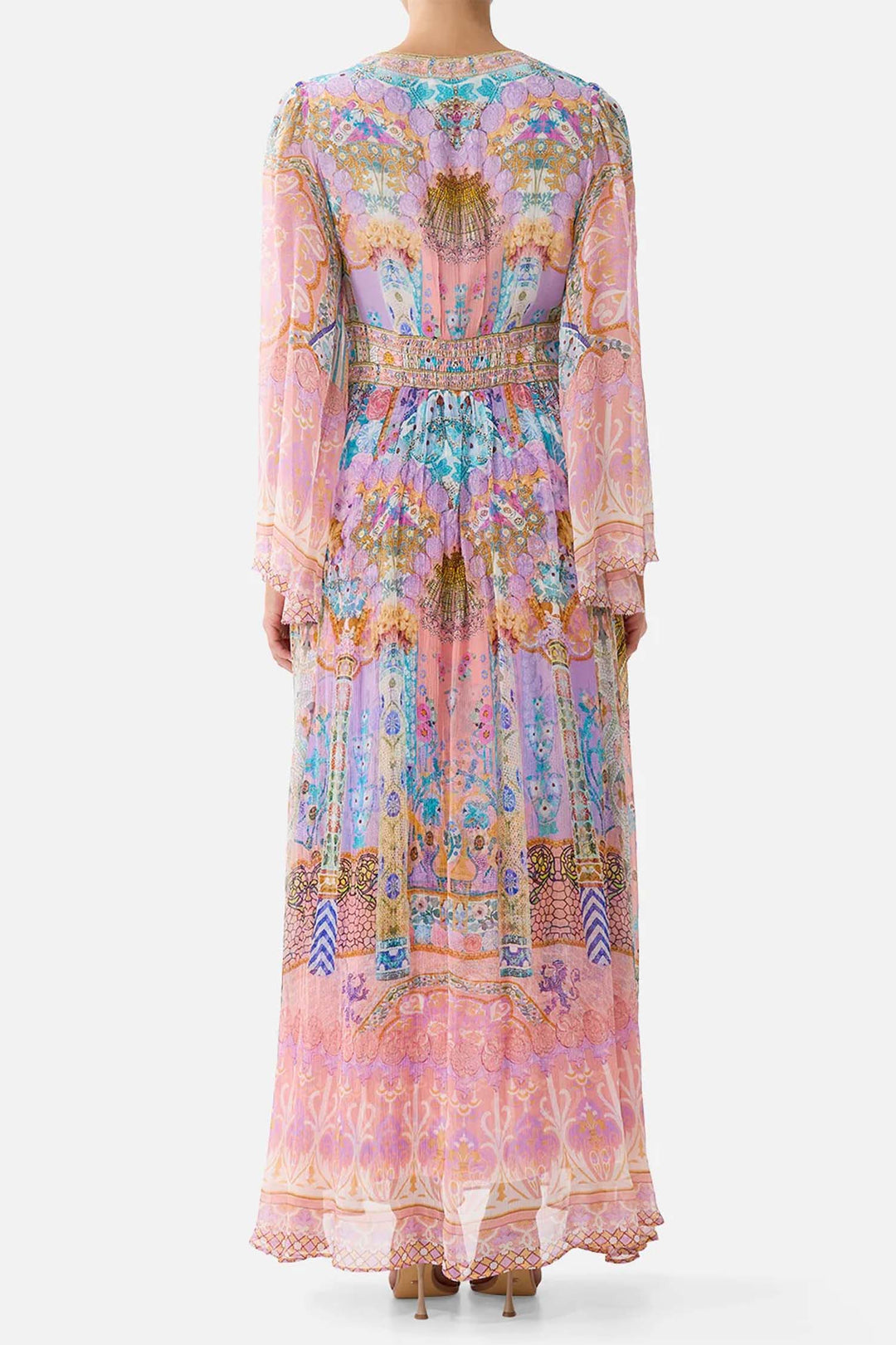 Flared Sleeve Dress in Howdy Gaudi