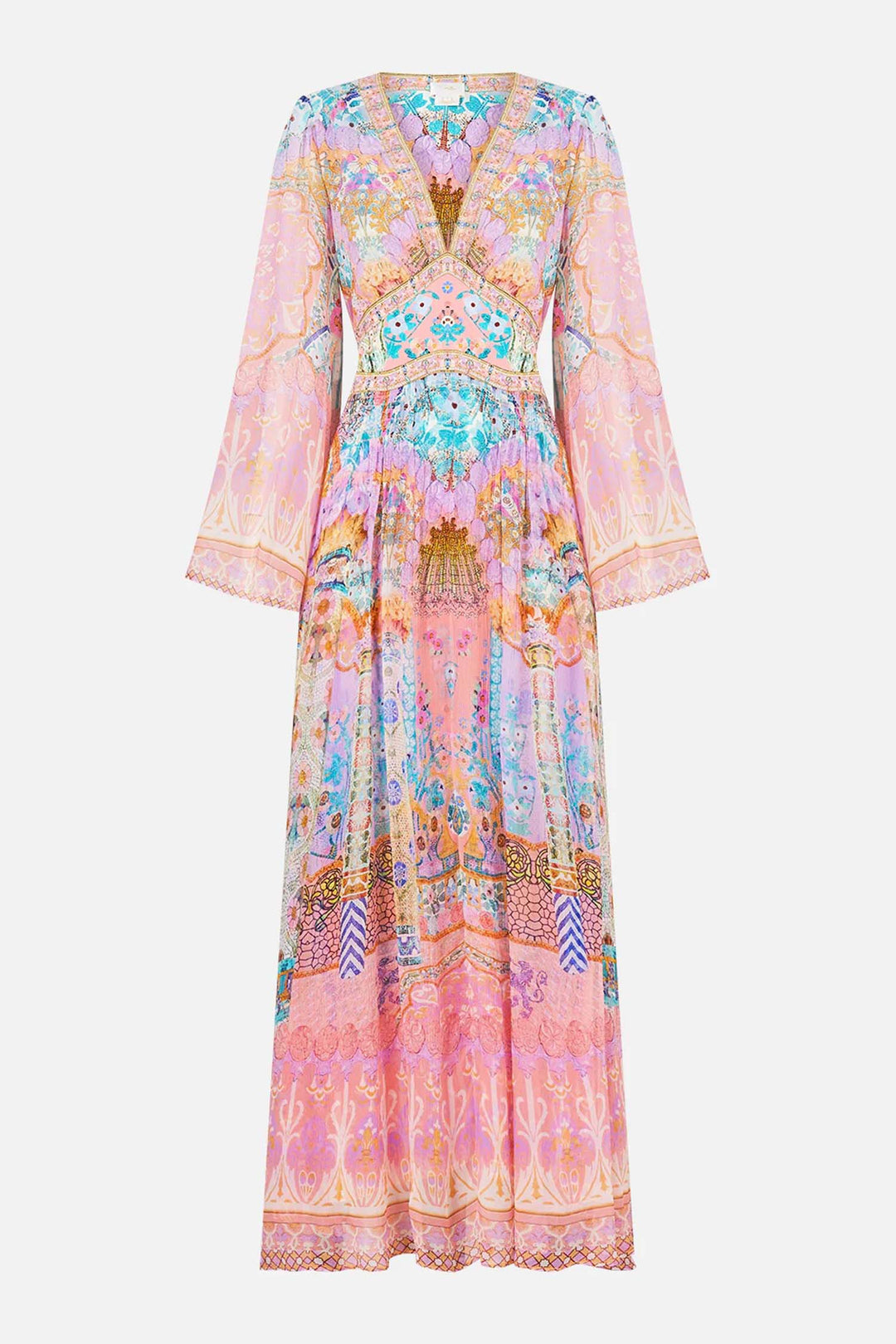 Flared Sleeve Dress in Howdy Gaudi
