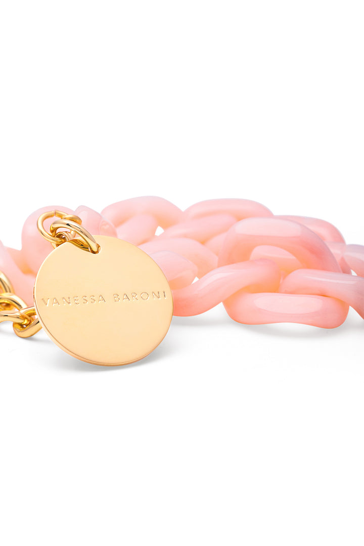 Flat Chain Bracelet in Peach Sorbet