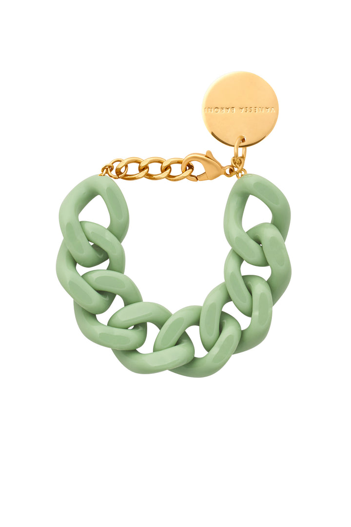 Flat Chain Bracelet in Pistachio