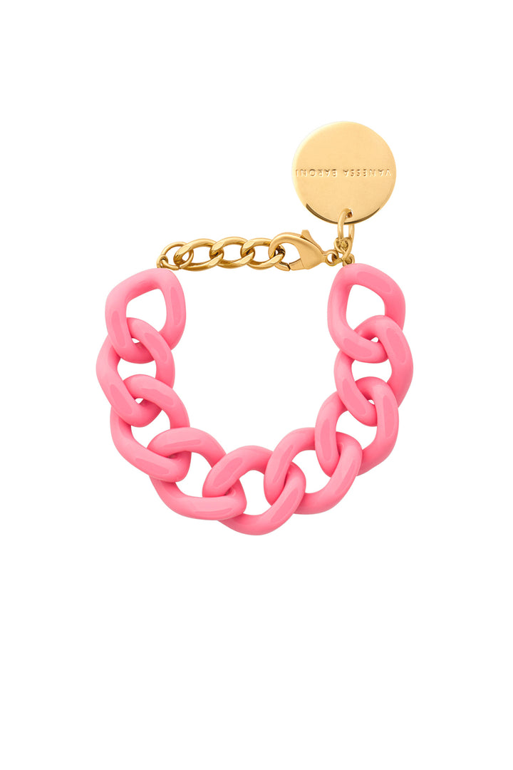 Flat Chain Bracelet in Raspberry