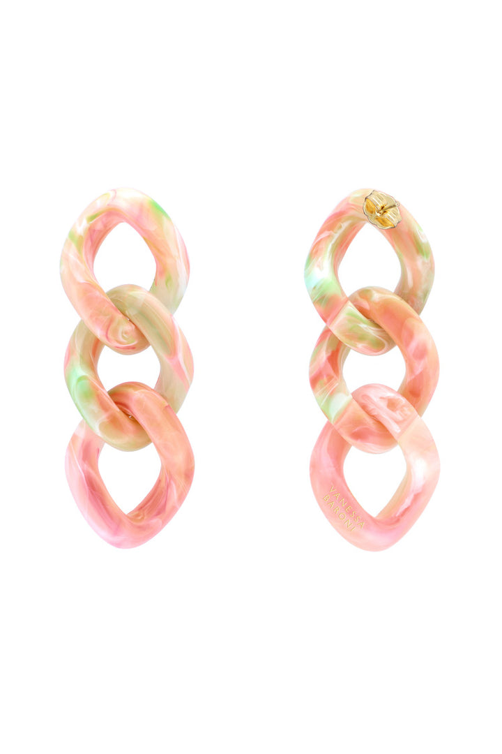 New Flat Chain Earring in Summer Vibe