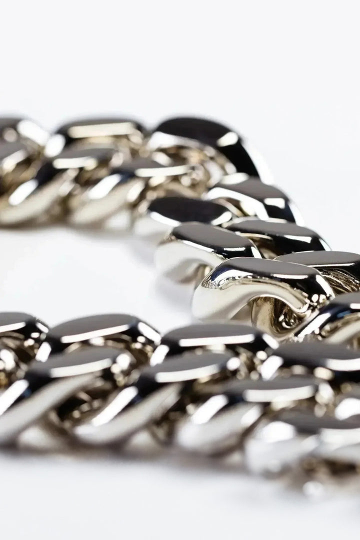 Flat Chain Necklace in Silver
