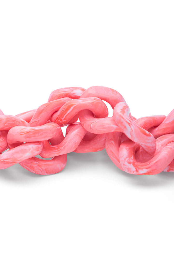 Flat Chain Necklace in Strawberry Icecream
