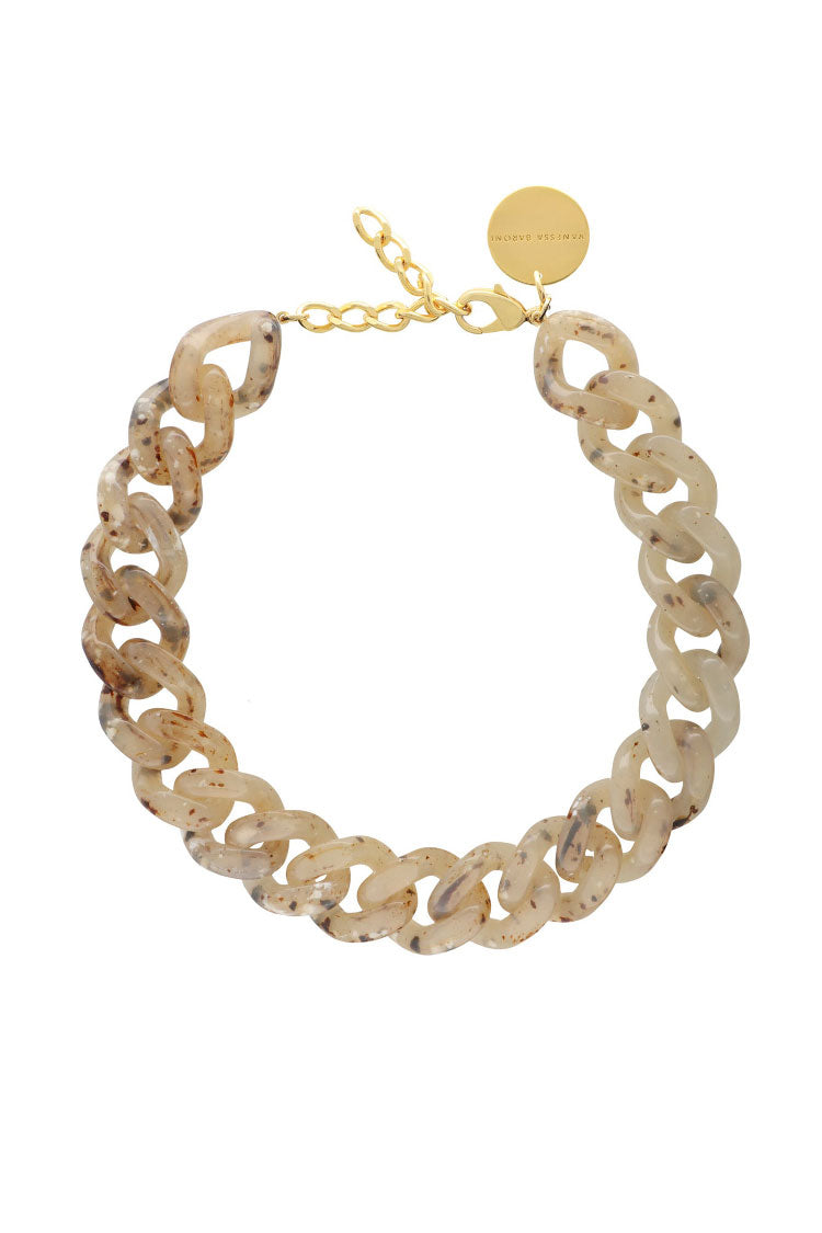 Flat Chain Necklace in Light Bernstein