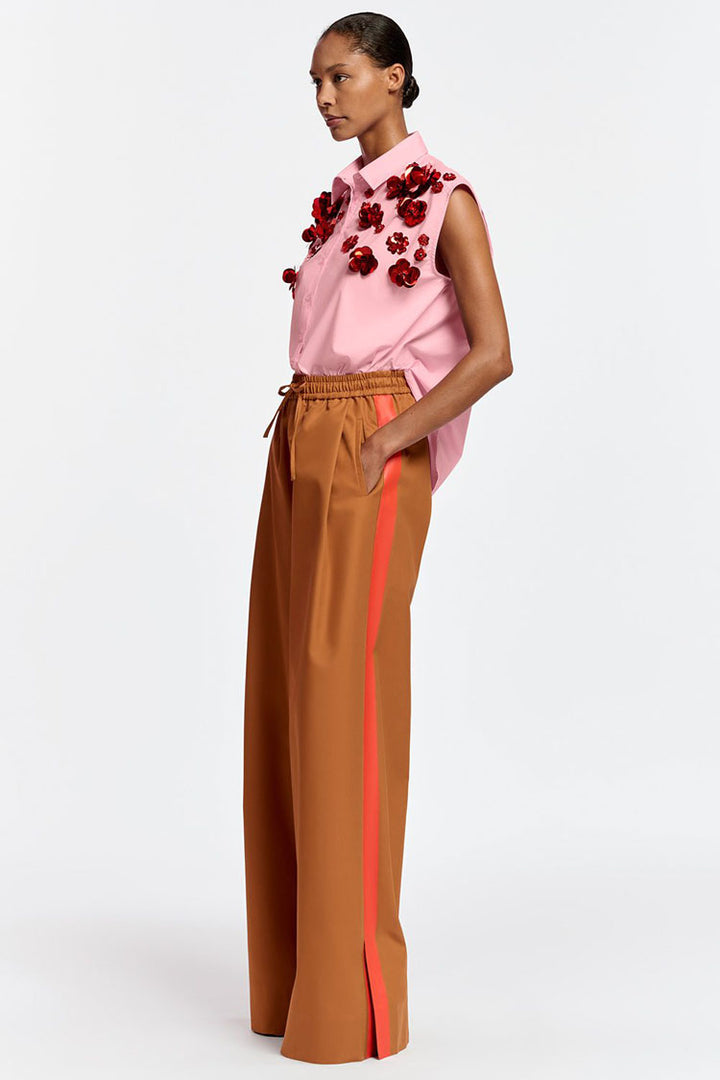 Fleetwoodmac Wide Leg Pants w Orange Stripe | FINAL SALE