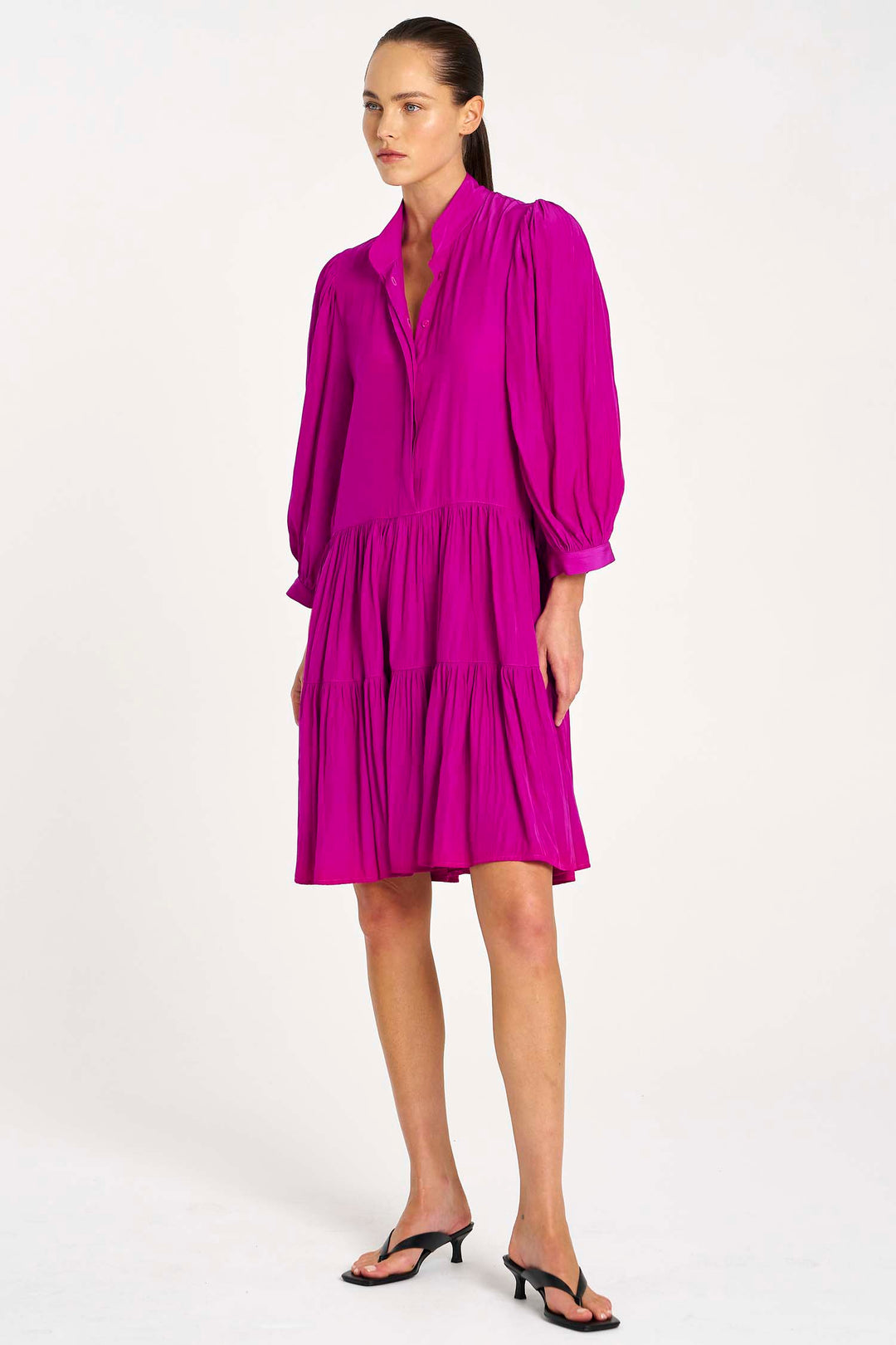 Fleur Dress in Magenta