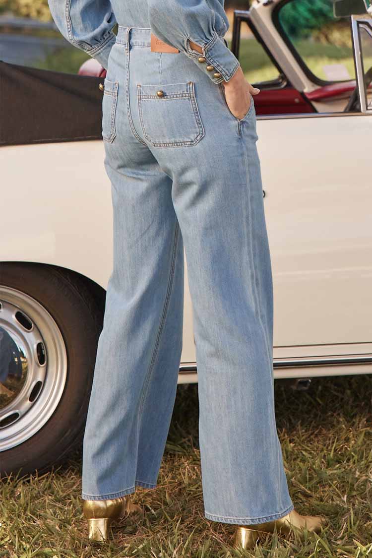 Flint Jean in Light Washed Denim
