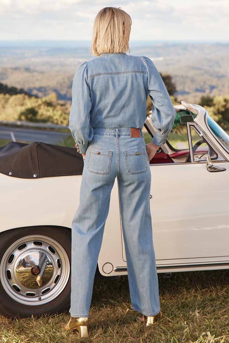 Flint Jean in Light Washed Denim