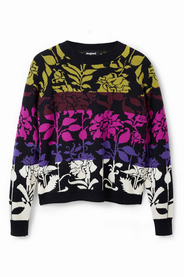 Floral Bands Jacquard Pullover | FINAL SALE