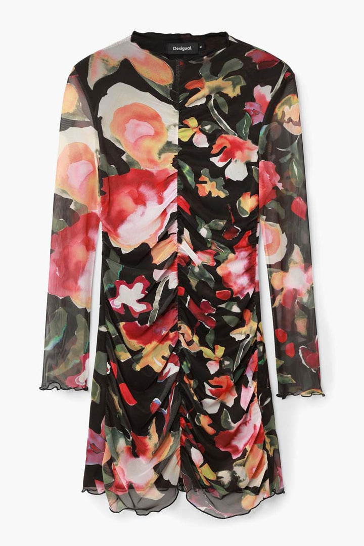 Floral Knit Mini Dress in Petals