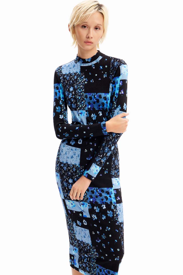 Floral Ribbed Midi Dress | FINAL SALE