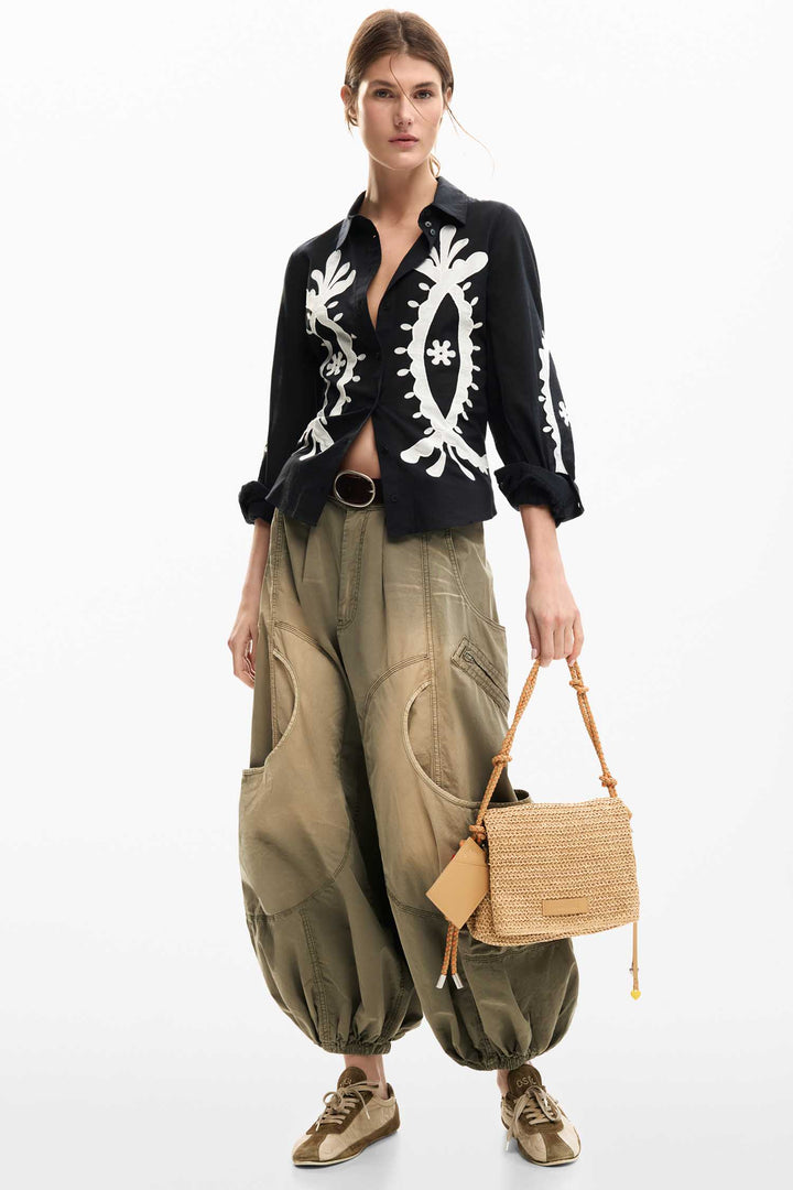 Floral Shirt in Black