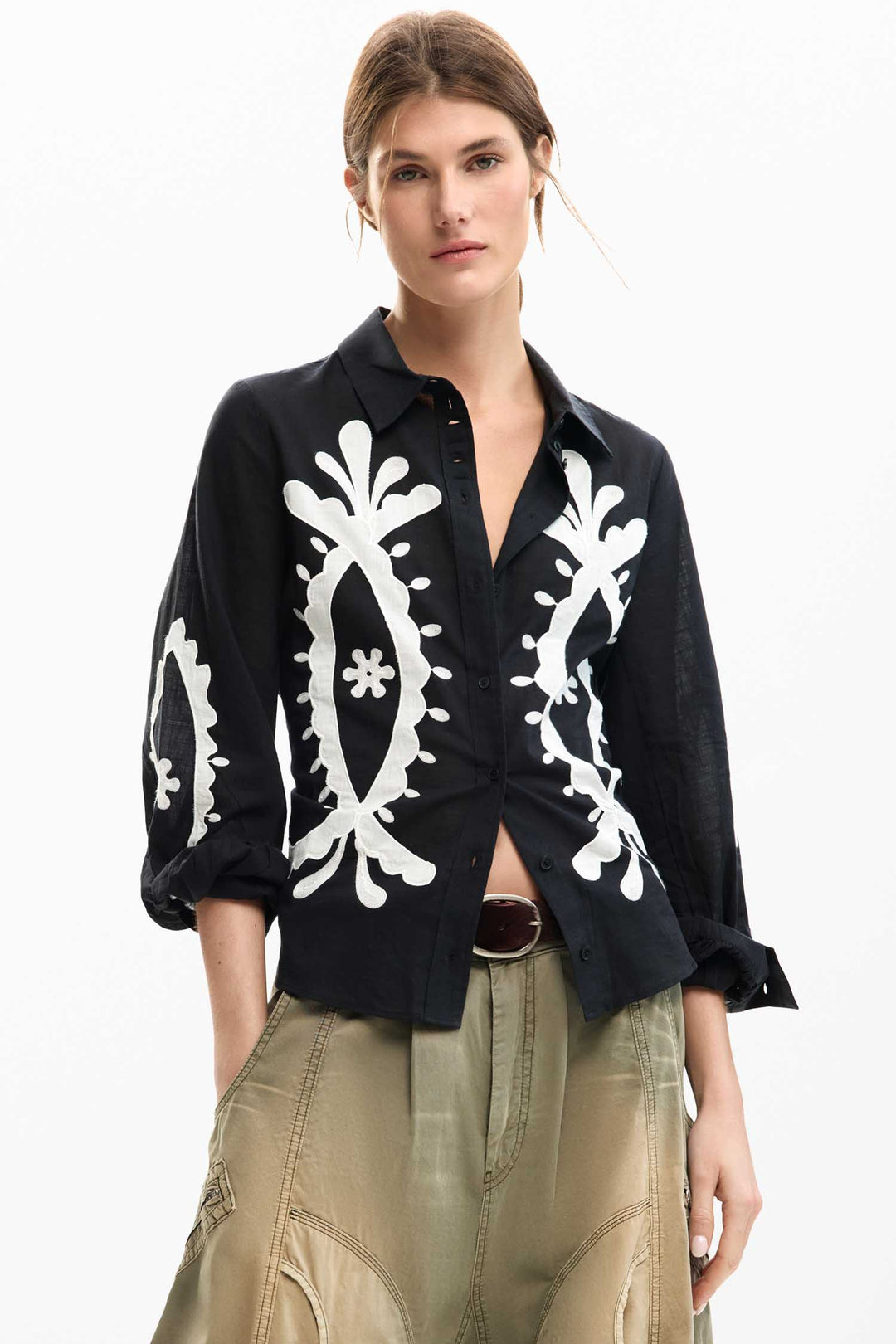 Floral Shirt in Black