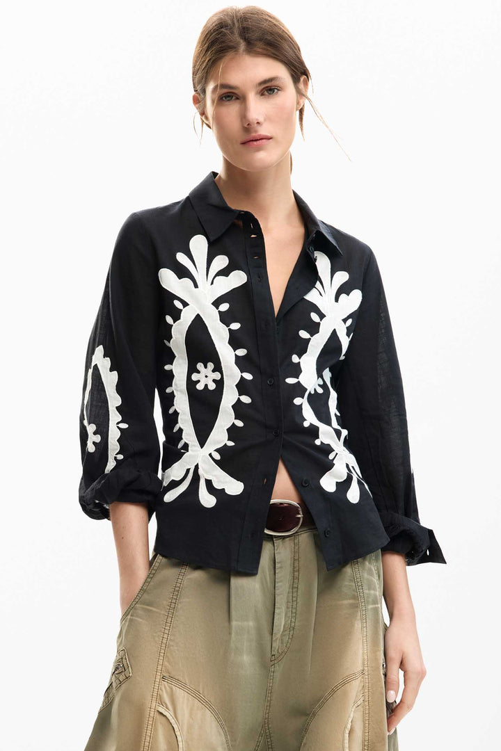Floral Shirt in Black