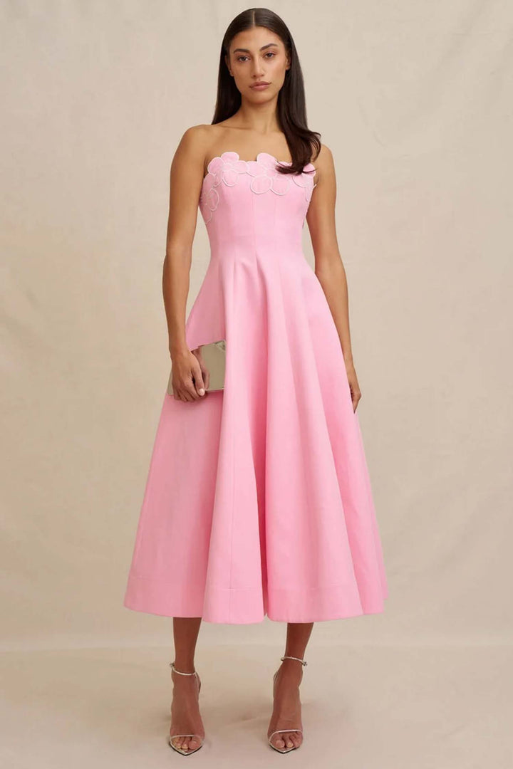 Florelle Strapless Dress in Pink