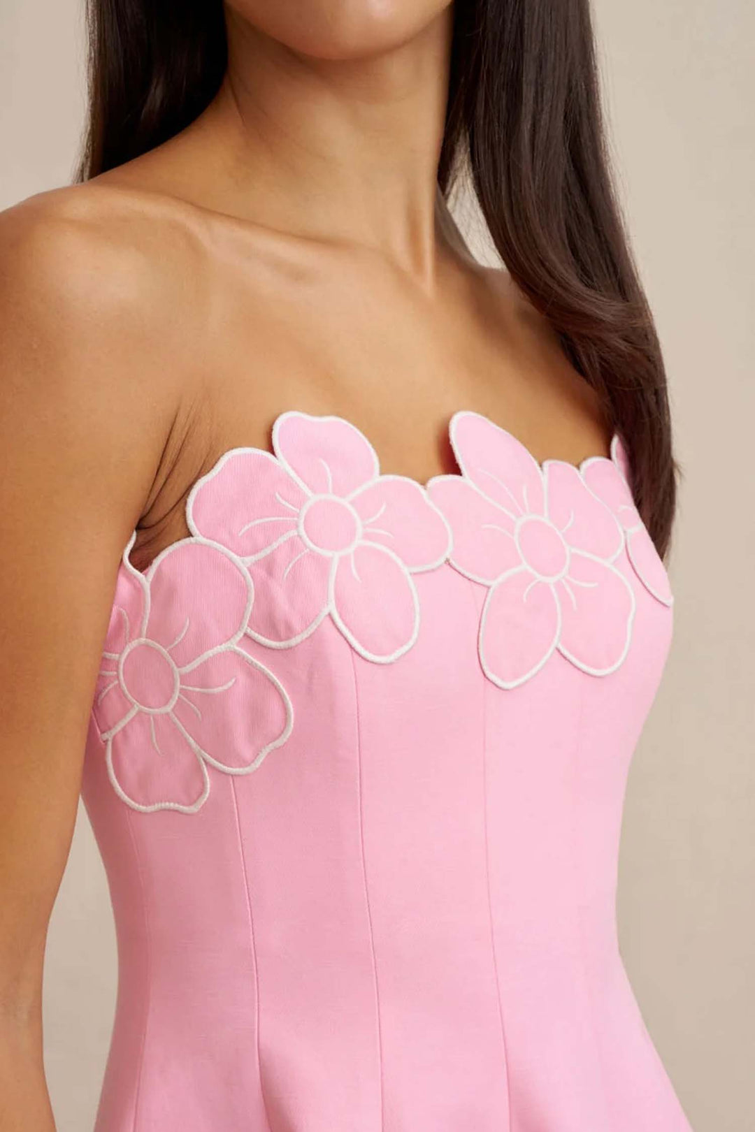 Florelle Strapless Dress in Pink