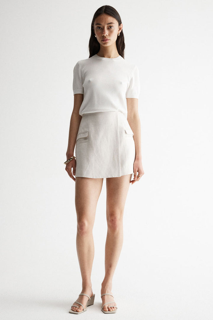 Floretta Mini Skirt in Natural