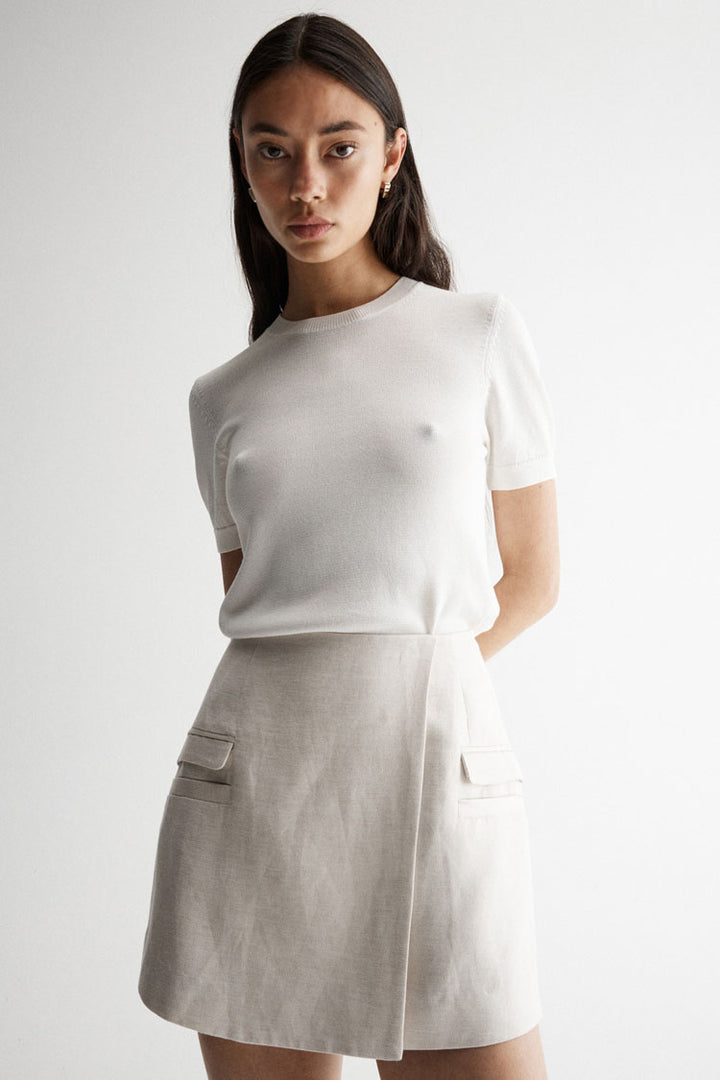 Floretta Mini Skirt in Natural