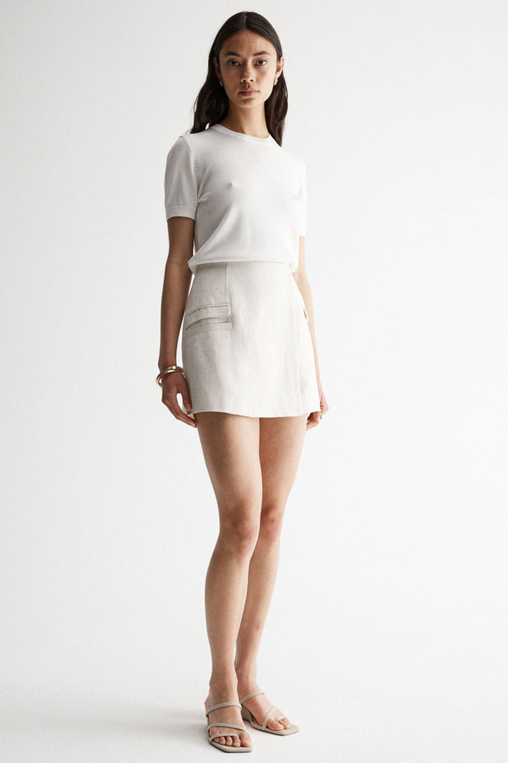 Floretta Mini Skirt in Natural