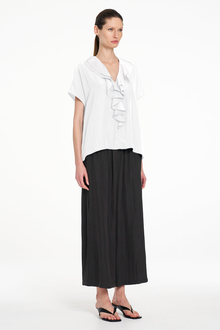 Flounce Lariat Shell in White
