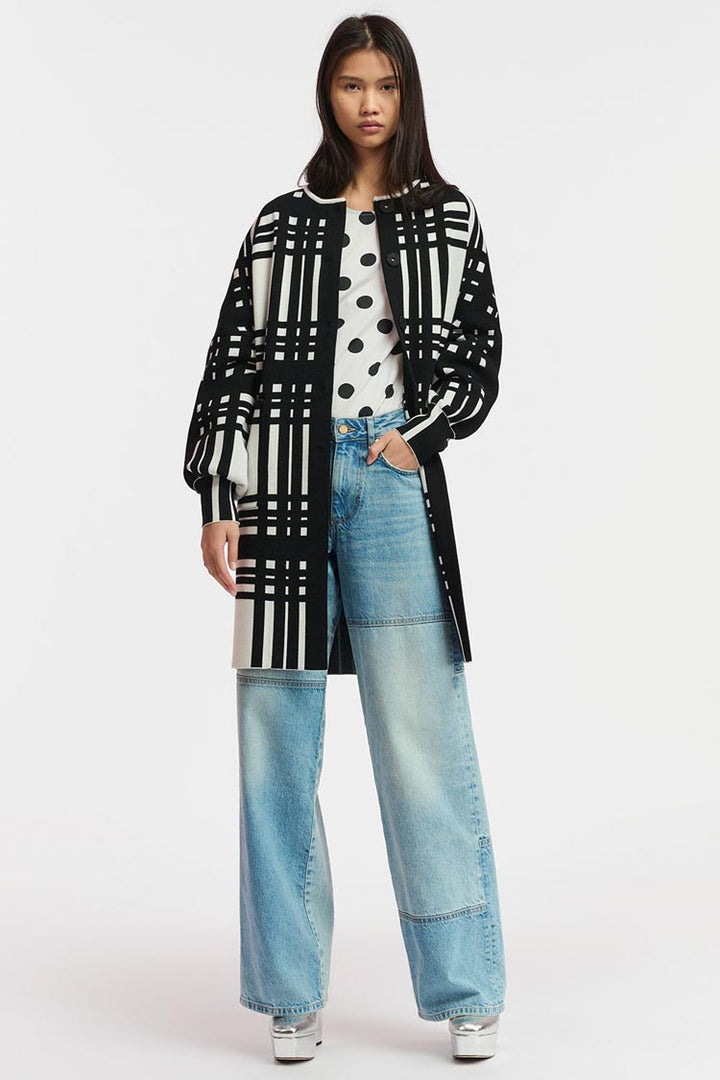 Flow Checked Knit Coat | FINAL SALE