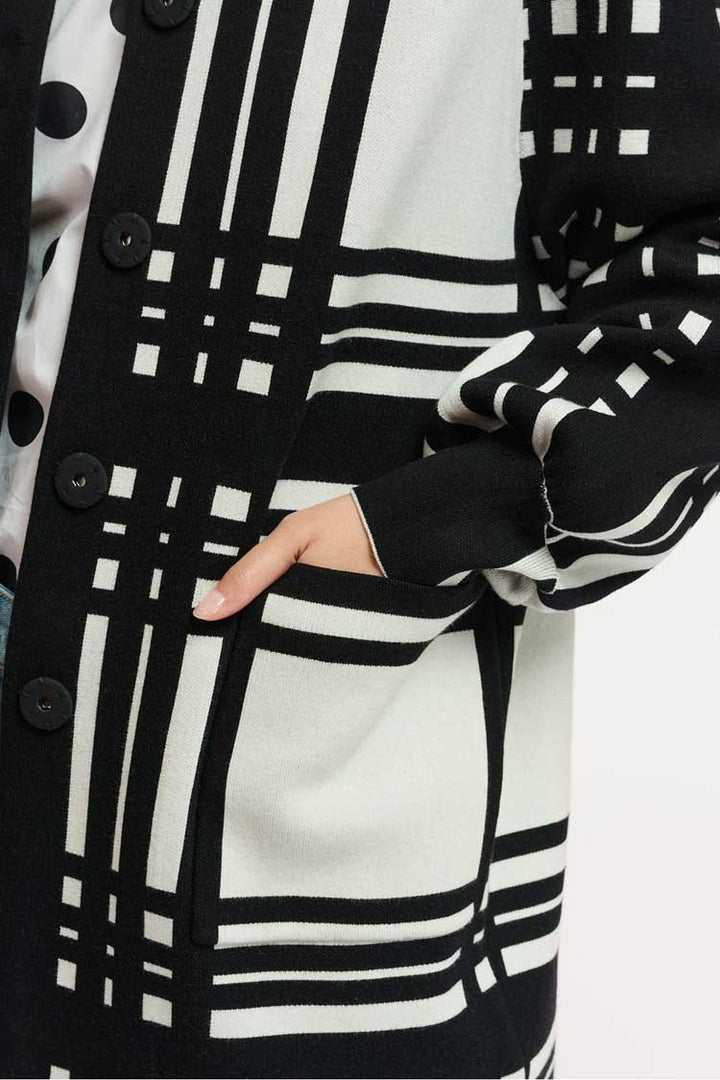 Flow Checked Knit Coat | FINAL SALE