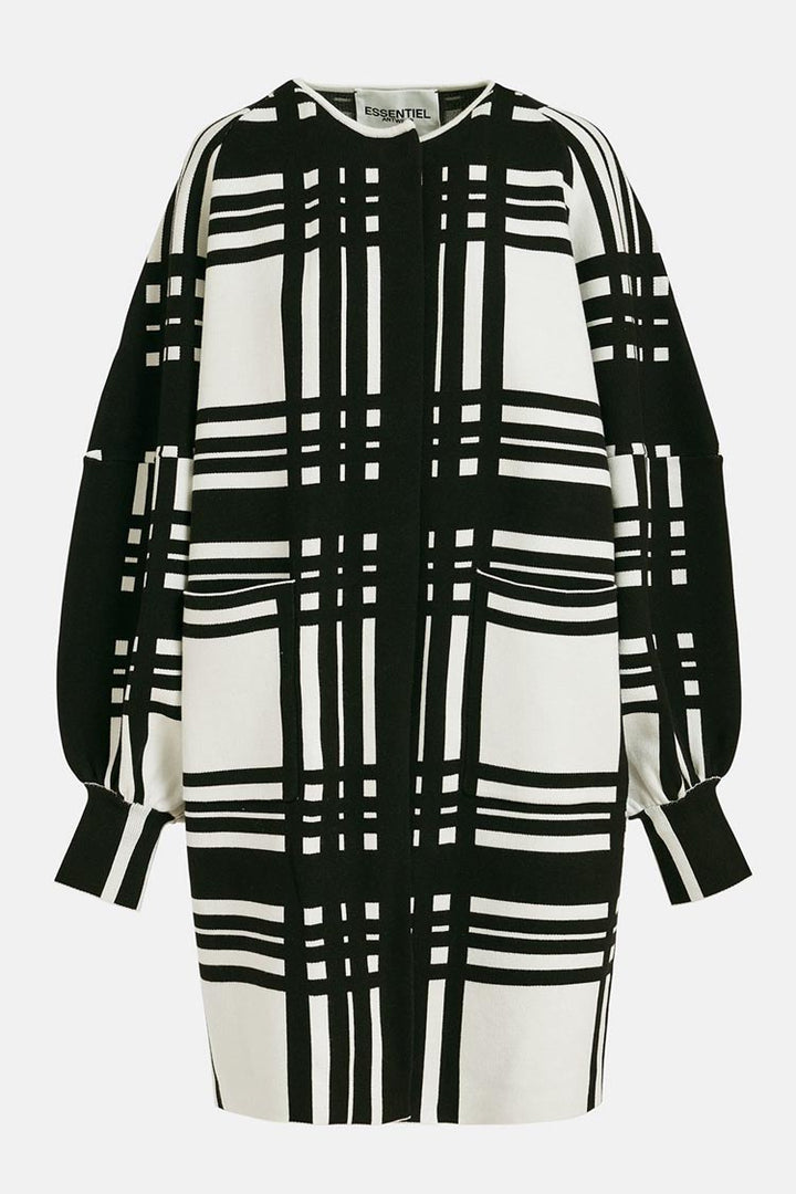 Flow Checked Knit Coat | FINAL SALE