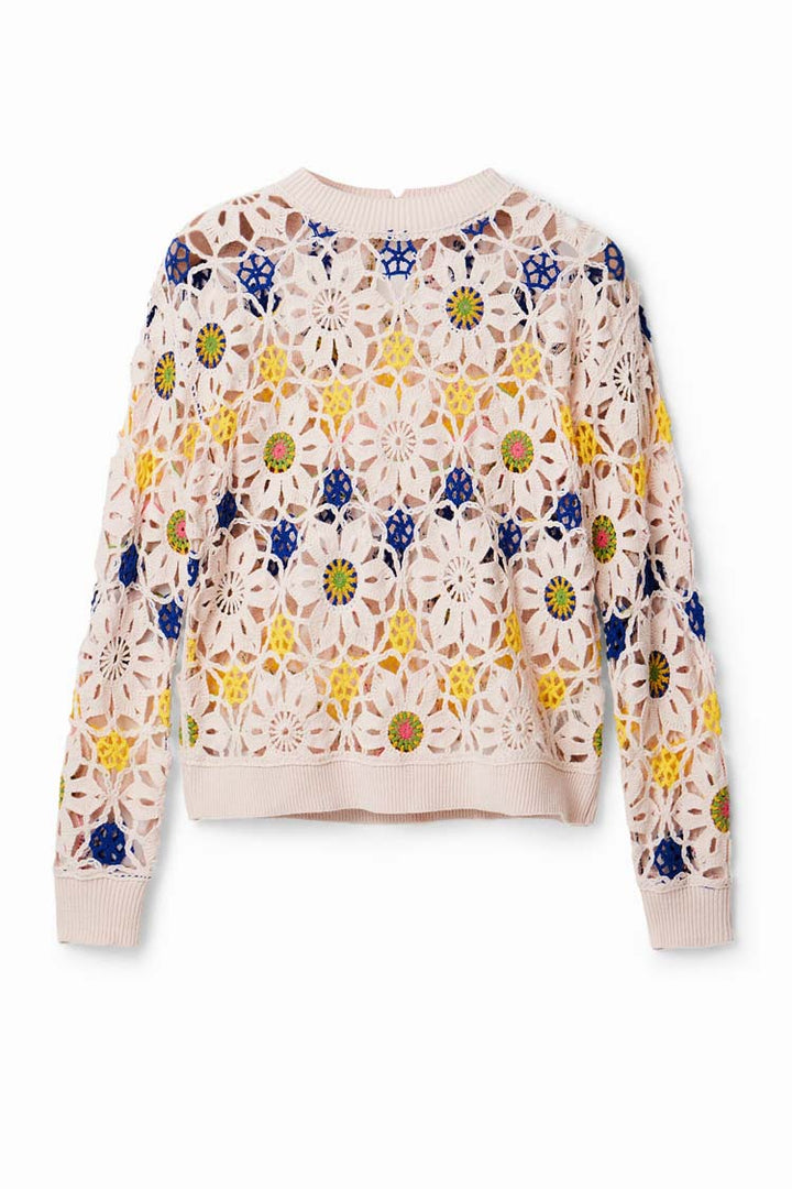 Flower Crochet Pullover