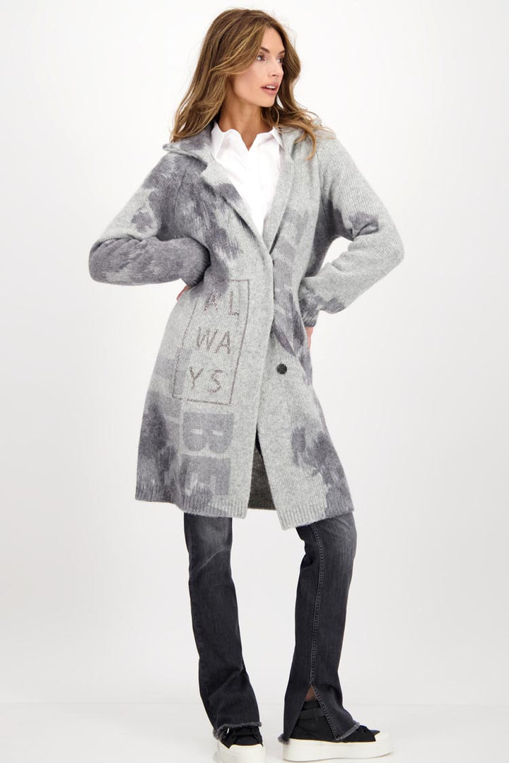 Fluffy Knitted Printed Coat | FINAL SALE